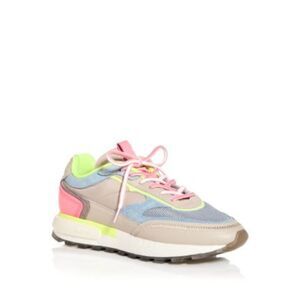 HOFF Womens Beige Mixed Media Mesh Pull-Tab Tana Toe Wedge Sneakers Shoes 6.5